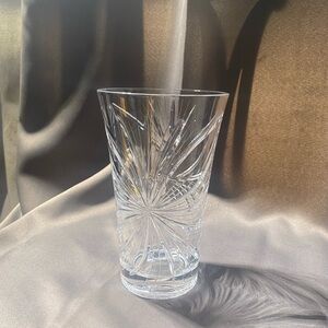 Cut Glass vase unmarked Poland or Czech